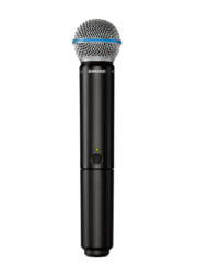 Shure BLX24/Beta58 – Micrófono inalámbrico profesional con cápsula Beta 58A, gran alcance y sonido nítido para voces en vivo.