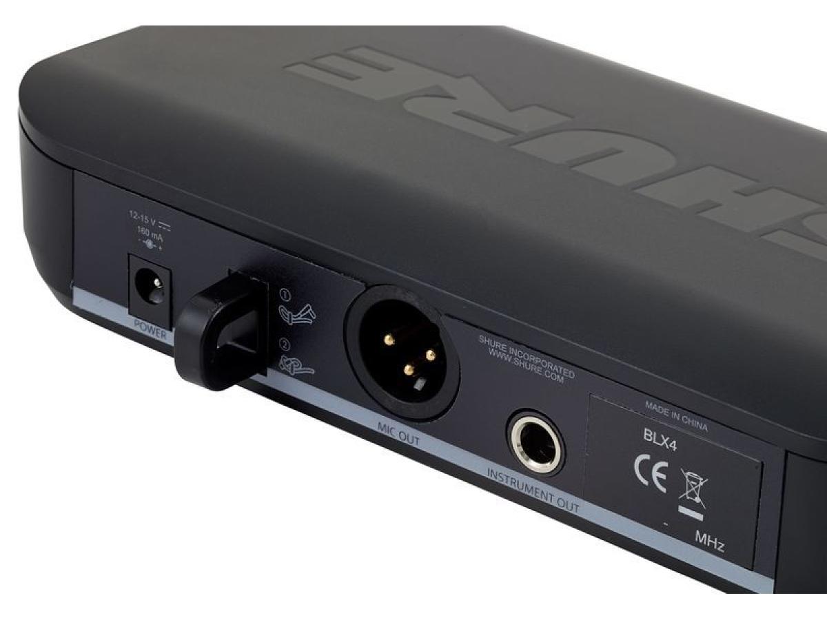 Micrófono Inalámbrico Shure BLX24/SM58 – Sistema inalámbrico con el icónico micrófono SM58, sonido cálido y claro, gran alcance y fácil configuración.