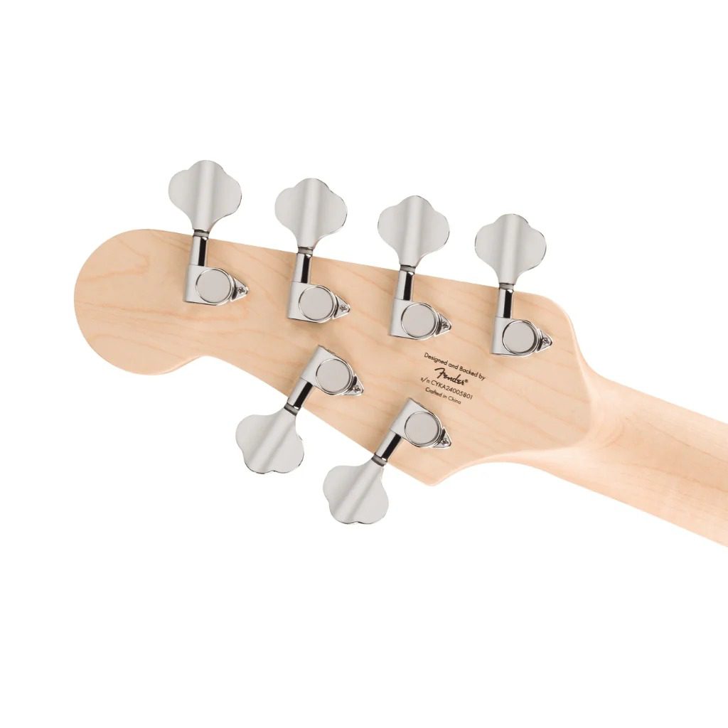Potencia, versatilidad y diseño icónico. Este bajo de 6 cuerdas combina el clásico tono Fender con un sonido definido, ideal para cualquier género. Con pastillas Single-Coil, mástil cómodo y acabado elegante