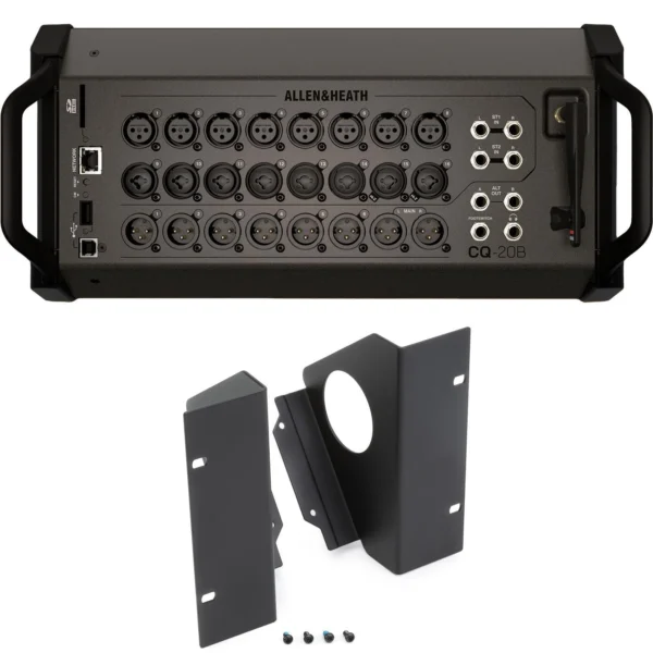 El Allen & Heath CQ-20B es un mezclador digital de 20 canales en formato rack, diseñado para control remoto mediante la app CQ MixPad. Ofrece 16 preamplificadores de alta calidad, efectos integrados, procesamiento automático de ganancia y mezcla, y una interfaz intuitiva.