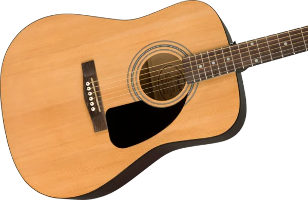 La Fender FA-115 es una guitarra acústica con cuerpo dreadnought, tapa de abeto laminado y diapasón de nogal, ideal para un sonido potente y equilibrado. Perfecta para principiantes y músicos avanzados.