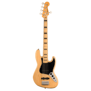 Bajo eléctrico de 5 cuerdas con diseño vintage '70s, pastillas alnico Fender-designed y tono clásico, ideal para estilos versátiles.