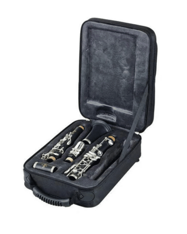 Clarinete Buffet Crampon Prodige BC2541-2-0GB en Sib, sistema Boehm 17/6. Fabricado en resina ABS con llaves niqueladas, incluye boquilla, estuche tipo mochila y accesorios. Ideal para estudiantes y academias. Sonido cálido y excelente afinación.