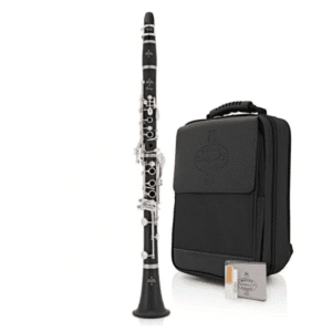Clarinete Buffet Crampon Prodige BC2541-2-0GB en Sib, sistema Boehm 17/6. Fabricado en resina ABS con llaves niqueladas, incluye boquilla, estuche tipo mochila y accesorios. Ideal para estudiantes y academias. Sonido cálido y excelente afinación.