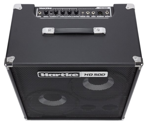 Amplificador Hartke HD 500 : combo de bajo 500W con parlantes HyDrive de 10", potente, portátil y profesional
