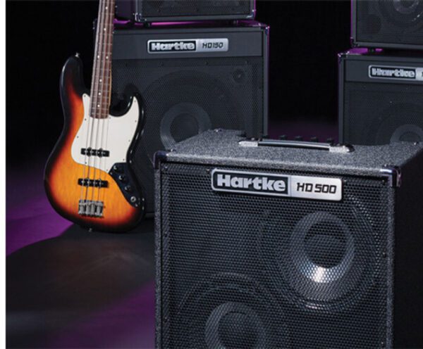 Amplificador Hartke HD 500 : combo de bajo 500W con parlantes HyDrive de 10", potente, portátil y profesional