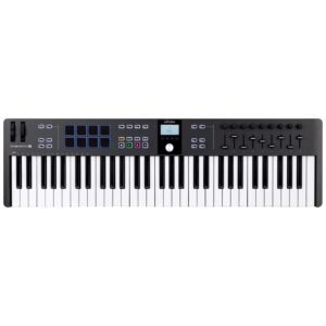 Controlador MIDI de 61 teclas con pads RGB, faders, perillas y control total de tu DAW. Incluye Analog Lab V, Ableton Live Lite y más.