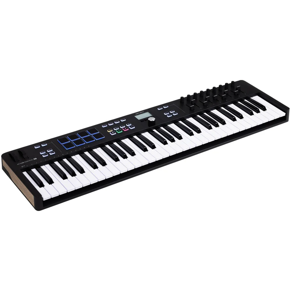 Controlador MIDI de 61 teclas con pads RGB, faders, perillas y control total de tu DAW. Incluye Analog Lab V, Ableton Live Lite y más.