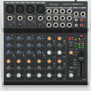 Mezclador 12 Canales Todo en Uno: Cuatro preamplificadores XENYX y ecualizadores "Británico". Perfecto para bandas pequeñas y home studio.